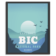 Affiche « Exploration » du parc national du Bic